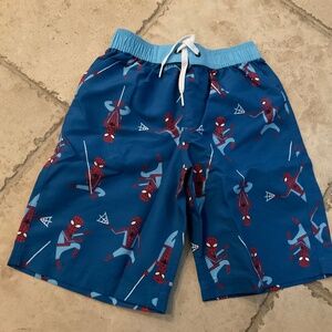 NWT Hanna Andersson Spider-Man Swim Trunks; size 120 (6-7)